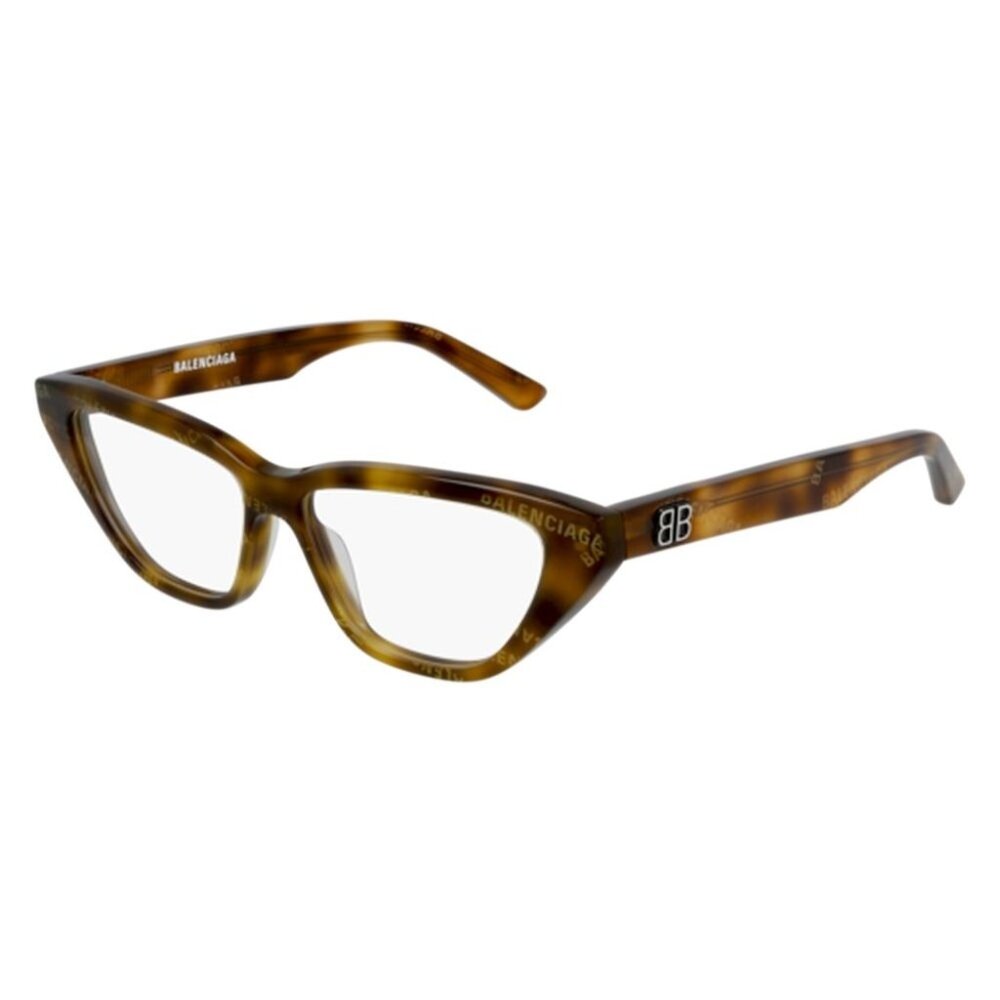 NEW BALENCIAGA EYEGLASSES BB0128O 002 HAVANA WOMEN EYEWEAR
